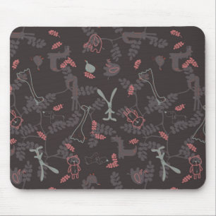 Muster, das Babytiere 1 anzeigt Mousepad