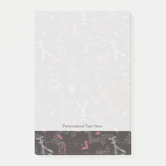 Muster, das Babytiere 1 anzeigt Post-it Klebezettel (Vorderseite)