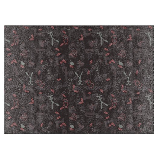 Muster, das Babytiere 1 anzeigt Schneidebrett (Vorderseite)