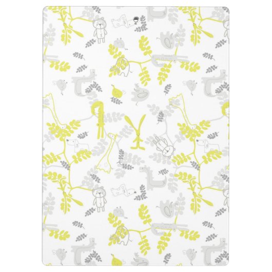 Muster, das Babytiere 2 anzeigt Klemmbrett (Rückseite)