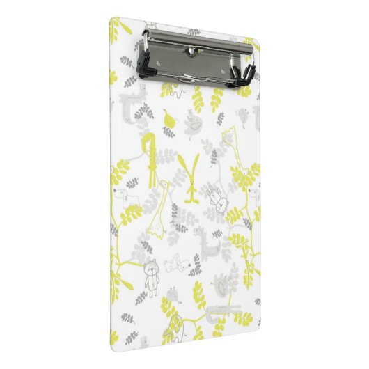 Muster, das Babytiere 2 anzeigt Mini Klemmbrett (Schrägansicht)