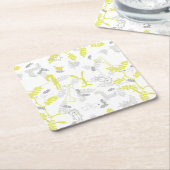 Muster, das Babytiere 2 anzeigt Rechteckiger Pappuntersetzer (angewinkelt)