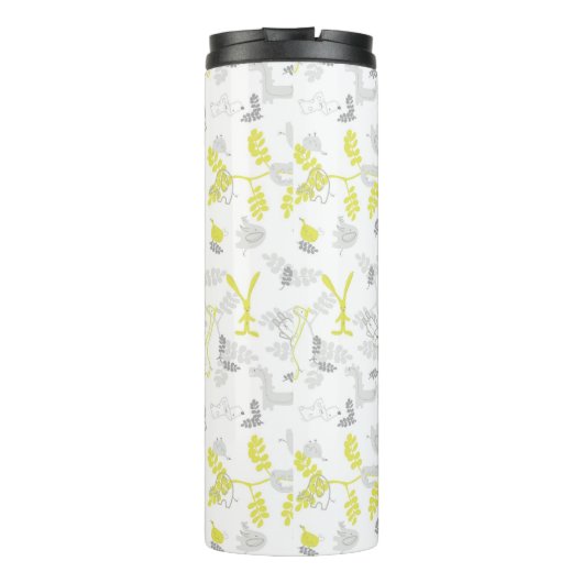 Muster, das Babytiere 2 anzeigt Thermosbecher (Rückseite)