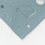 Muster, das ein niedliches polares anzeigt fleecedecke (Ecke)