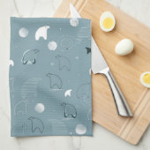 Muster, das ein niedliches polares anzeigt handtuch (Viertel Falte)