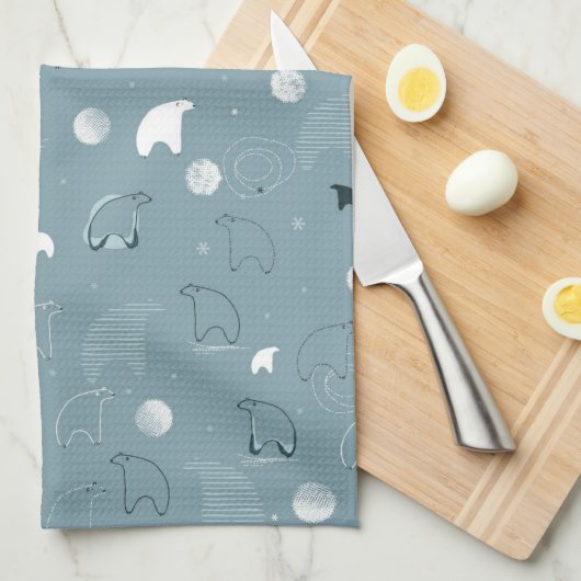 Muster, das ein niedliches polares anzeigt handtuch (Viertel Falte)