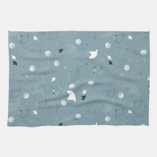 Muster, das ein niedliches polares anzeigt handtuch (Horizontal)