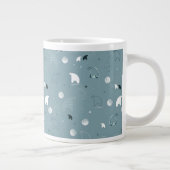 Muster, das ein niedliches polares anzeigt Jumbo-Tasse (Rechts)