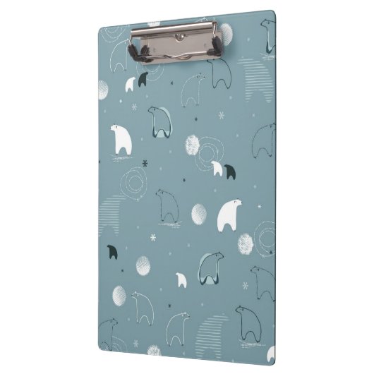 Muster, das ein niedliches polares anzeigt klemmbrett (Links)