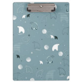 Muster, das ein niedliches polares anzeigt klemmbrett (Vorderseite)