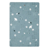 Muster, das ein niedliches polares anzeigt mini klemmbrett (Rückseite)