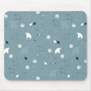 Muster, das ein niedliches polares anzeigt mousepad