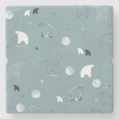 Muster, das ein niedliches polares anzeigt steinuntersetzer (Vorderseite)