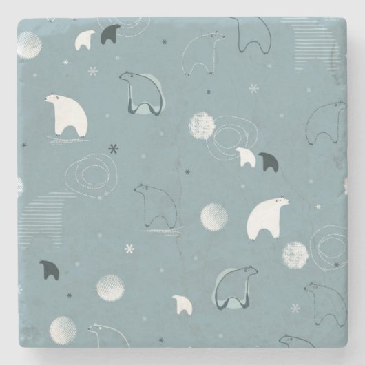 Muster, das ein niedliches polares anzeigt steinuntersetzer (Vorderseite)