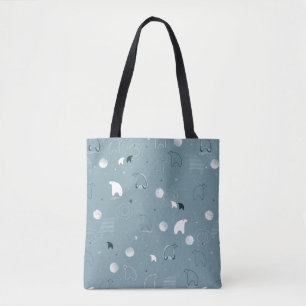 Muster, das ein niedliches polares anzeigt tasche