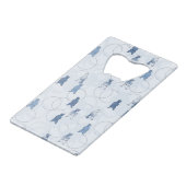 Muster, das einen Grizzlybären kennzeichnet Geldkarten Flaschenöffner (Rückseite Schrägansicht)