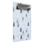 Muster, das einen Grizzlybären kennzeichnet Mini Klemmbrett (Schrägansicht)