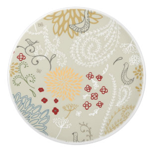 Muster, das gelockten Garten anzeigt Keramikknauf