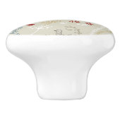 Muster, das gelockten Garten anzeigt Keramikknauf (Seitenansicht)