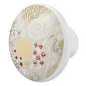 Muster, das gelockten Garten anzeigt Keramikknauf (Rechts)