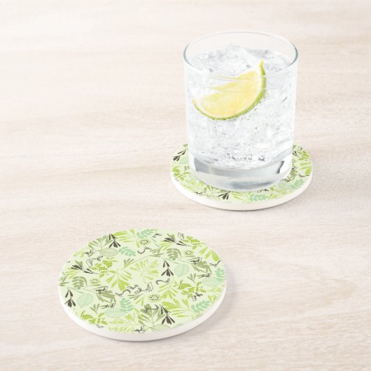 Muster, das kleine Vogelbabys anzeigt Sandstein Untersetzer (Seite)