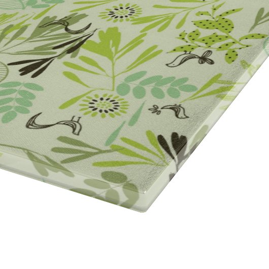 Muster, das kleine Vogelbabys anzeigt Schneidebrett (Ecke)