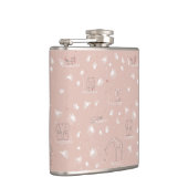 Muster, das niedliche Babydschungeltiere anzeigt Flachmann (Rechts)