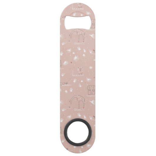 Muster, das niedliche Babydschungeltiere anzeigt Speedflaschenöffner (Vorderseite)