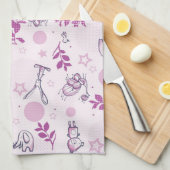 Muster, das Vintage Babytiere anzeigt Handtuch (Viertel Falte)