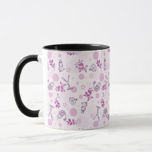 Muster, das Vintage Babytiere anzeigt Tasse