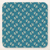 Muster, das Vögel anzeigt Rechteckiger Pappuntersetzer (Vorderseite)