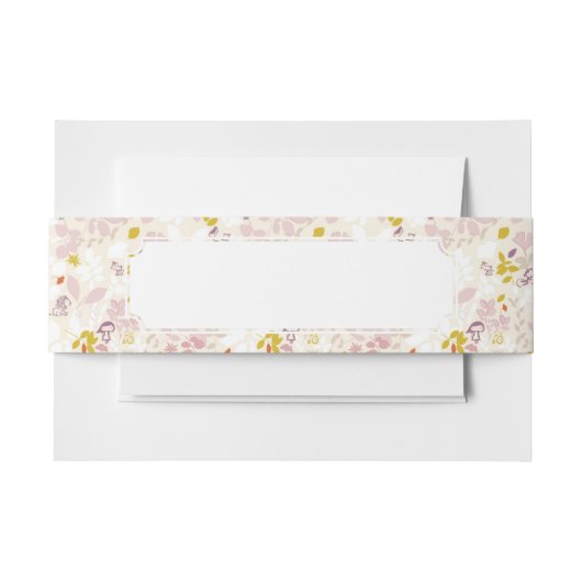 Muster, das wunderliche Tiere anzeigt Einladungsbanderole (Vorderseite Beispiel)