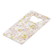 Muster, das wunderliche Tiere anzeigt Geldkarten Flaschenöffner (Rückseite Schrägansicht)