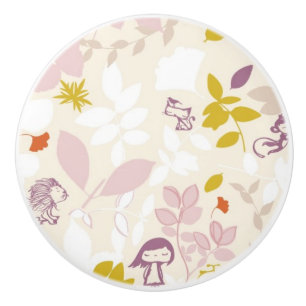 Muster, das wunderliche Tiere anzeigt Keramikknauf