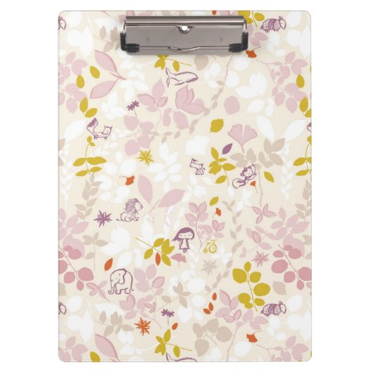 Muster, das wunderliche Tiere anzeigt Klemmbrett (Vorderseite)