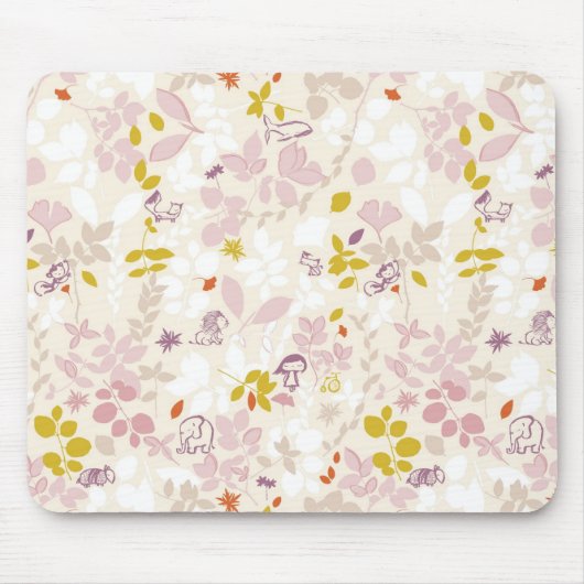 Muster, das wunderliche Tiere anzeigt Mousepad (Vorne)