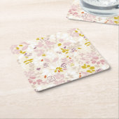 Muster, das wunderliche Tiere anzeigt Rechteckiger Pappuntersetzer (angewinkelt)