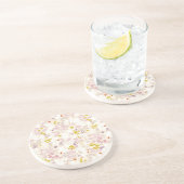 Muster, das wunderliche Tiere anzeigt Sandstein Untersetzer (Seite)