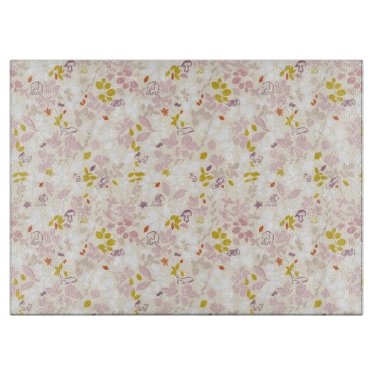 Muster, das wunderliche Tiere anzeigt Schneidebrett (Vorderseite)