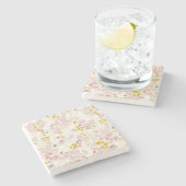 Muster, das wunderliche Tiere anzeigt Steinuntersetzer (Seitenansicht)