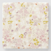 Muster, das wunderliche Tiere anzeigt Steinuntersetzer (Vorderseite)