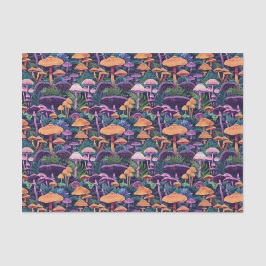 Muster-Decoupage von Funky Mushrooms Seidenpapier (Vorderseite)