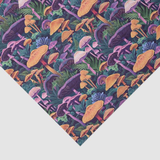 Muster-Decoupage von Funky Mushrooms Seidenpapier (Ausschnitt)