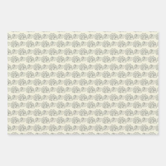Muster dekorativer Muscheln Geschenkpapier Set (Vorderseite)
