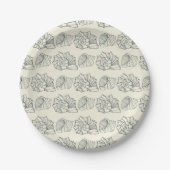 Muster dekorativer Muscheln Pappteller (Vorderseite)
