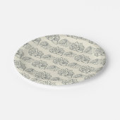 Muster dekorativer Muscheln Pappteller (Schrägansicht)