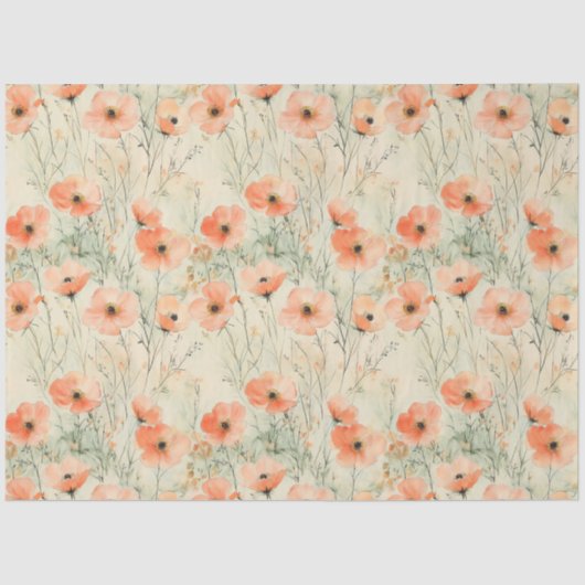 Muster-Dekoupage für Wasserfarben in der Springtim Seidenpapier (Vorderseite)