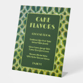 Muster der 1970er Jahre | Cake Flavor Neon Wedding Sockelschild (Vorderseite)