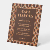 Muster der 1970er Jahre | Cake Flavor Wedding Sockelschild (Vorderseite)