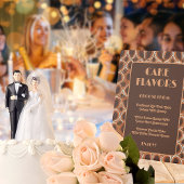 Muster der 1970er Jahre | Cake Flavor Wedding Sockelschild